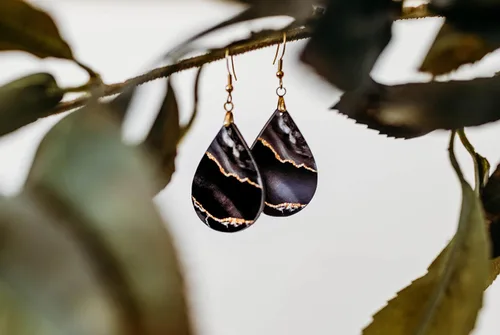Miniatura 31 de Dangle Earrings for Women Colorful Dangling Drop Statement Jewelry Printed MDF Wood Teardrop Double Side Print Handmade by The Painted Pug