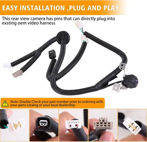 Miniatura 7 de 39530SZAA01 Cámara de visión trasera compatible con Honda Pilot con gran angular 2012 2013 2014 2015 HO1960125 Cámara trasera de respaldo con cable