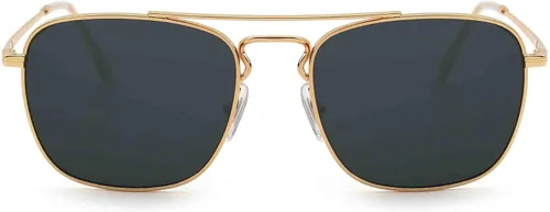 Miniatura 2 de JIM HALO Gafas de sol de aviador cuadradas retro de alta calidad lentes de vidrio planas de metal para hombres y mujeres
