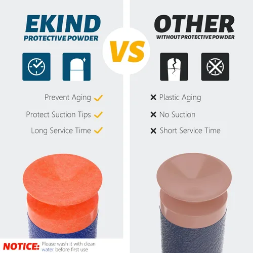 Miniatura 5 de EKIND Paquete de 100 piezas de repuesto de dardos de succión de bala de espuma compatible con NERF N-Strike Series Blaster (azul)