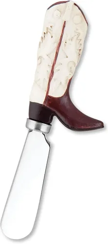 Miniatura 5 de UP Western Cowboy - Esparcidores de queso para botas, asas de resina pintadas a mano con cuchillas de acero inoxidable para untar queso crema