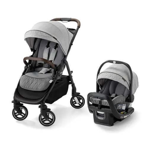 Miniatura 14 de Graco Premier Modes Merge - Carriola con ruedas EZ Spin para rotación de 360 grados, 3 modos: portabebés de asiento de automóvil, capazo portabebés