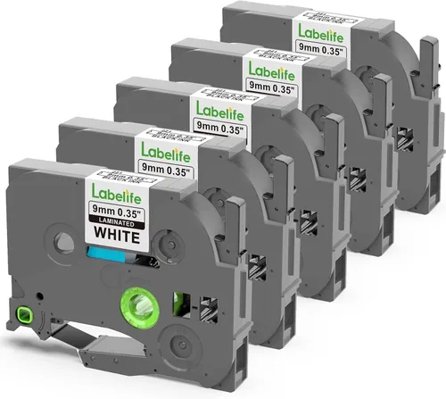 Miniatura 18 de Labelife Paquete de 5 cintas TZe TZ de 0.47 pulgadas laminadas transparentes TZe-131 de repuesto para Brother Label Maker Tape Clear TZe131 TZ-131