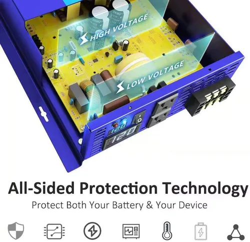 Miniatura 6 de Inversor de onda sinusoidal pura de 3500 vatios 48 V a 110 V 120 V CA convertidor de potencia inversa de sobretensión de 7000 W para sistema solar