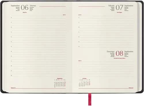 Miniatura 2 de Dohe - Agenda 2024 – Página de día – Tamaño: 5.9 x 8.3 in (A5) – 336 Páginas – Encuadernación cosida – Tapa dura – Negro – Modelo Manaos