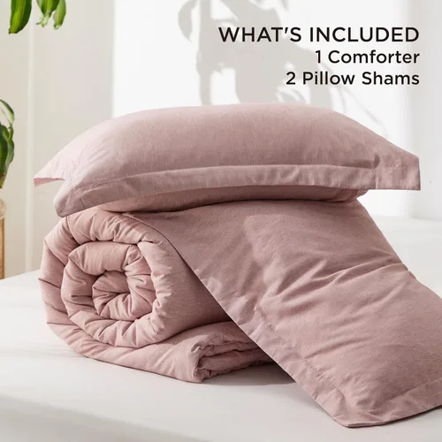 Miniatura 128 de Bedsure Juego de edredón Twin/Twin XL, ropa de cama suave beige para todas las estaciones, juego de cama teñido catiónico, 2 piezas, 1 edredón