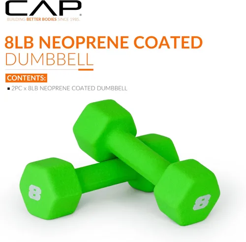 Miniatura 2 de CAP Barbell Neoprene Dumbbell Weights Pairs & Sets Color Series