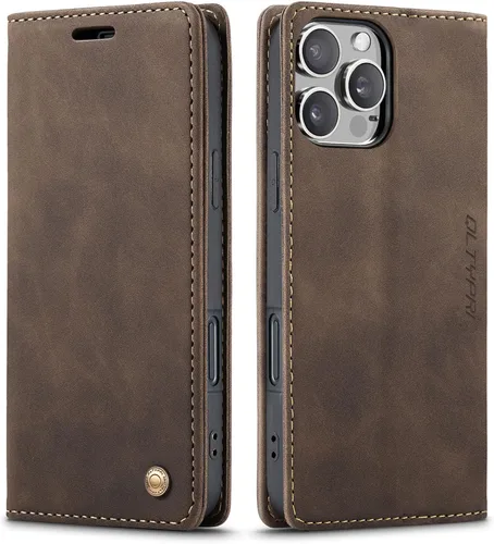 Miniatura 20 de QLTYPRI Para iPhone Air Case Wallet Con Tarjetero, Vintage PU Cuero Kickstand Cierre Magnético A Prueba De Golpes Folio Libro Funda Para IPhone 17