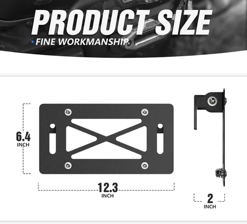 Miniatura 2 de Marco universal abatible para placa de matrícula compatible con Hawse Fairlead de 10 pulgadas, reubicación del soporte de matrícula frontal, rodillo