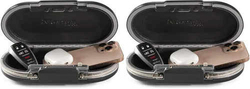 Miniatura 10 de Master Lock Caja de seguridad pequeña portátil, establece tu propia combinación, caja fuerte portátil, caja fuerte de viaje personal, 5900D, gris