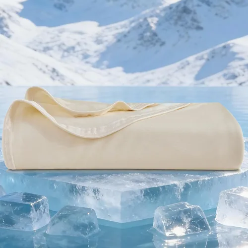 Miniatura 8 de CHOSHOME Manta refrescante para personas que duermen con calor – Manta de verano fina, suave, ligera, transpirable, doble cara mejorada para Beige