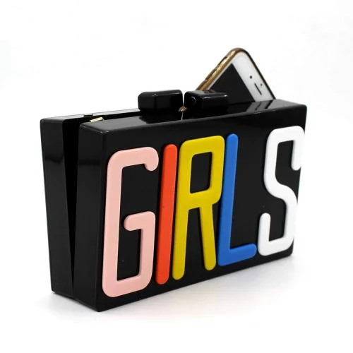 Miniatura 2 de KUGIN - Bolso de noche para mujer, acrílico, talla única, color negro