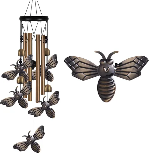 Miniatura 12 de Campanillas de viento de elefante al aire libre para decoración de interiores – Campana de viento romántica hecha a mano pura de 28 pulgadas