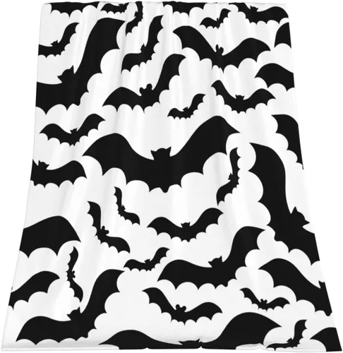 Miniatura 9 de Jbralid Manta de Halloween divertida con fantasma, lindo y espeluznante de Halloween, manta de franela ligera y acogedora para dormitorio, sala