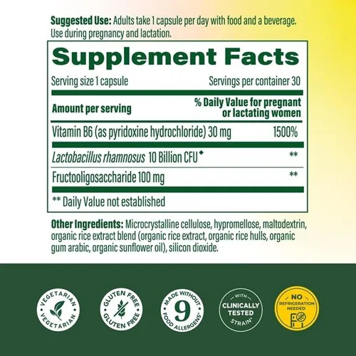 Miniatura 2 de MegaFood Baby & Me 2 Probiótico prenatal, prebióticos vegetarianos para el embarazo y probióticos para mujeres, salud digestiva y apoyo inmunológico