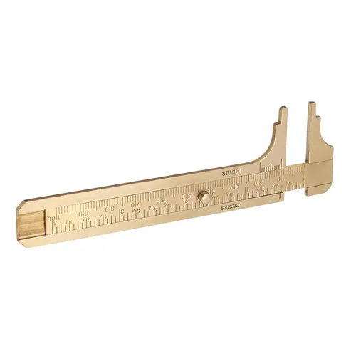 Miniatura 4 de Yosoo Health Gear Vernier Pinza, micrómetro de latón de doble escala deslizante, 3.937 in