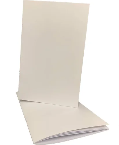Miniatura 2 de Paquete de 100 libros en blanco para niños con cubierta blanca de 80 libras, 32 páginas sin rayas sin forro, con papel blanco de 24 libras de alta