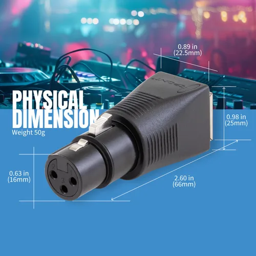 Miniatura 6 de SIRS-E CPoint XLR RJ45 - Adaptador CPoint XLR RJ45 Ethernet a DMX512, convertidor de cable hembra de 3 pines, XLRJ45-3F