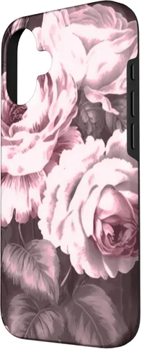 Miniatura 2 de iPhone 16 Vintage Classic Rose Flower Pattern in Pink Case