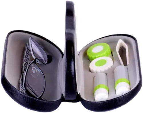 Miniatura 3 de Estuche para lentes de contacto y estuche para lentes de contacto 2 en 1 de doble cara con espejo portátil para kit de viaje en casa