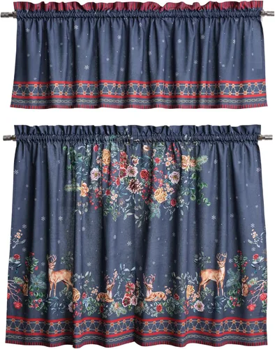 Miniatura 71 de Maison d' Hermine Juego de cortinas de cocina para ventanas, juego de cortinas de cocina 100% algodón, cenefas para el hogar [2 niveles