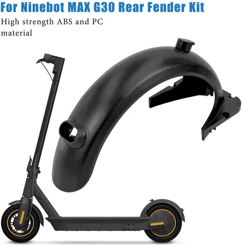 Miniatura 3 de Juego de guardabarros trasero compatible con Ninebot Max G30 Scooter eléctrico Guardabarros trasero Scooter Soporte de repuesto (negro)