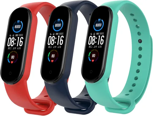 Miniatura 10 de hengkang Compatible con Amazfit Band 5/Xiaomi Mi Band 6/Mi Band 5, correas de repuesto ajustables de silicona deportiva para Amazfit Band 5, Mi Band