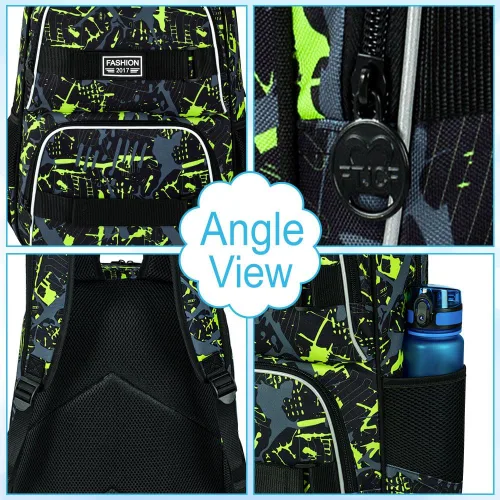 Miniatura 45 de Mochila para laptop, 16 pulgadas, bolsa escolar y bolsa de almuerzo, mochilas resistentes al agua para adolescentes, niñas, mujeres, estudiantes