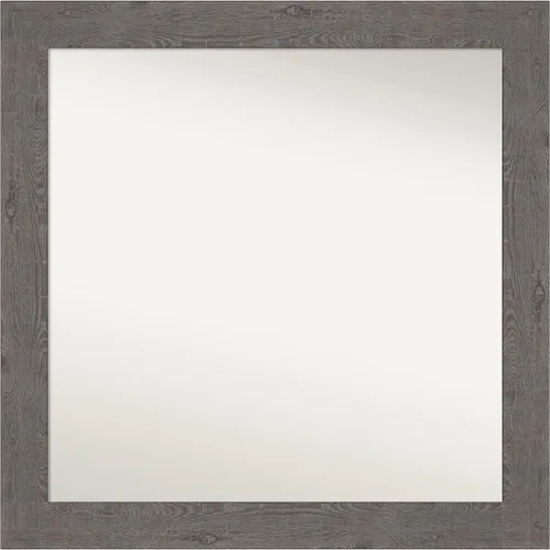 Miniatura 191 de Amanti Art Espejo de baño gris para sobre el fregadero, 31 x 48 pulgadas, espejo de tocador rectangular estrecho de color gris, marco de madera
