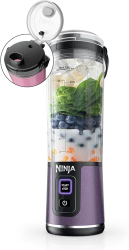 Miniatura 20 de Ninja BC151EM Blast Licuadora Portátil, Sin Cable, Recipiente de 18oz, Licuadora Personal para Batidos y Licuados, Libre de BPA, Tapa Hermética