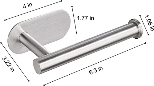 Miniatura 2 de 2 soportes para papel higiénico, de acero inoxidable SUS304 de alta calidad, a prueba de óxido, montado en la pared, soporte para papel higiénico