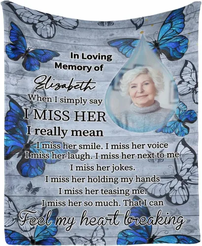 Miniatura 10 de Manta de memoria amorosa personalizada, no Longer be My Side but Forever in My Heart