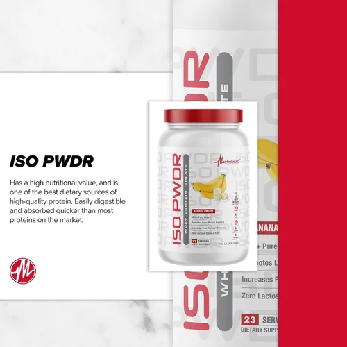 Miniatura 2 de Metabolic Nutrition Proteína de suero Isolate ISO PWDR galleta de mantequilla de maní, 1.54 libras, 23 porciones, 0.86 onzas de proteína, digestión