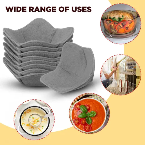 Miniatura 4 de Uiifan Juego de 20 soportes para cuencos de microondas para platos de sopa y comida caliente, aptos para microondas, soportes para ollas, multiusos