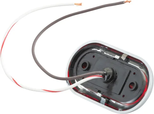 Miniatura 2 de Grote 45002-5 Luz LED Ovalada de Marcador de Separación - 2.5", Lente Roja con Bisel Cromado (Empaque al Por Menor)