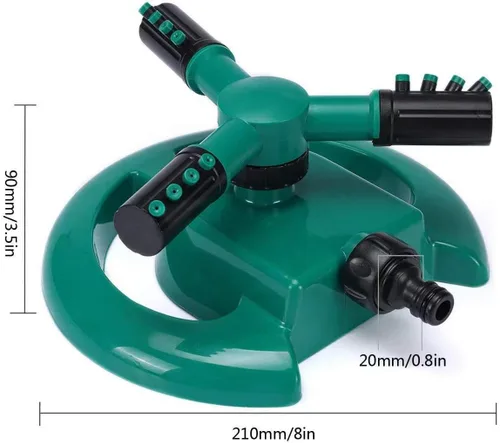 Miniatura 2 de Rociadores para patio, rociador giratorio de 360º para patios grandes, rociador de agua al aire libre para césped, jardín y niños/mascotas, base