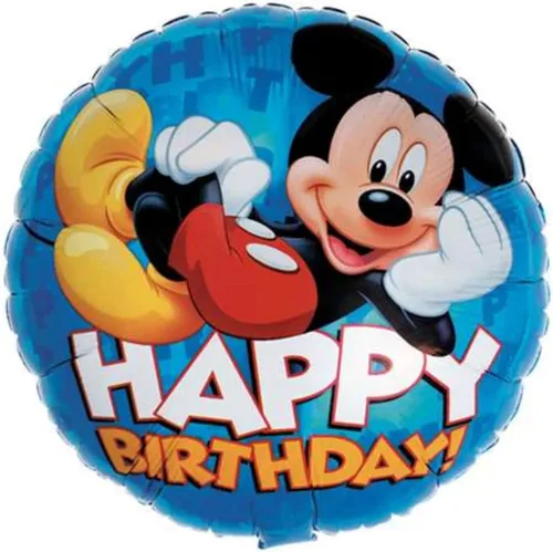 Miniatura 2 de Globos de fiesta de cumpleaños de Mickey Mouse – Juego de 4 globos temáticos de Micky Mouse en varios estilos para un ramo de cumpleaños especial