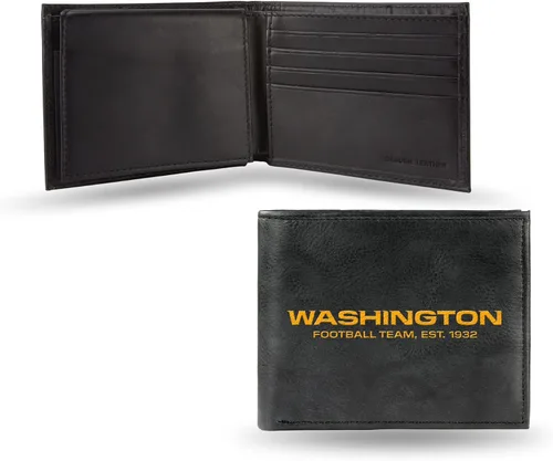 Miniatura 15 de Rico Industries Billetera de cuero bordada para hombre de la NFL