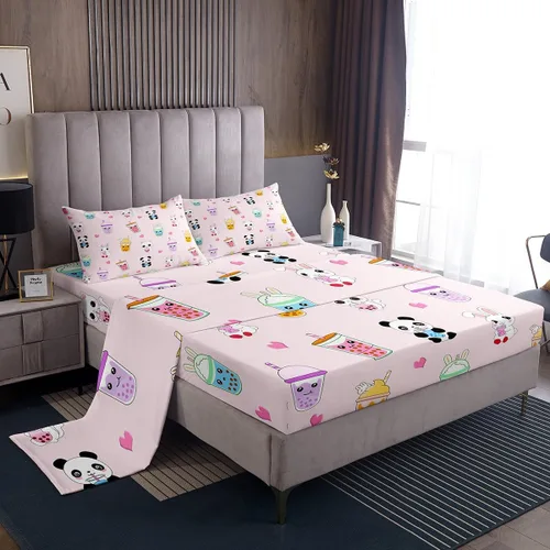 Miniatura 38 de Feelyou Juego de sábanas de elefante de dibujos animados para niños, tamaño individual, juego de sábanas de cocodrilo para niños y niñas, sábanas