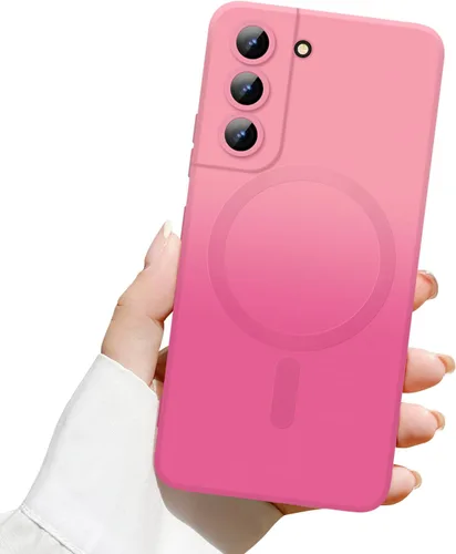 Newseego Funda magnética para Samsung Galaxy S22 5G, funda de silicona líquida suave de lujo, antiarañazos, a prueba de golpes, protector completo