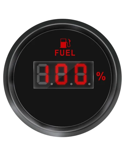 Miniatura 12 de Indicador de nivel de combustible de 0-90 ohm, medidor de combustible marino impermeable con esfera de 52 mm y retroiluminación LED, medidor Medidor