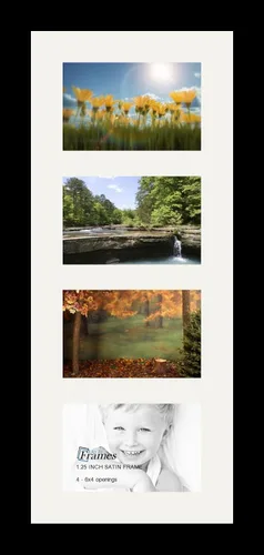 Miniatura 115 de Marco para fotos de ArtToFrames, 4 aberturas de 5′ x 7′ y marco negro satinado, de ArtToFrames, Madera, negro 4 - 8x10 - (2131)