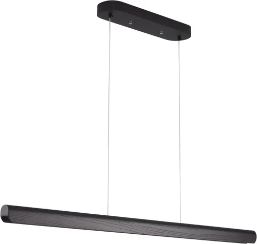 Miniatura 10 de Lámpara colgante lineal natural de madera maciza de 3 luces, moderna lámpara colgante LED regulable, candelabro para mesa de comedor, isla