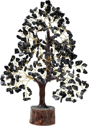 Miniatura 14 de Árbol de la vida de cristal de siete chakras para energía positiva, árbol de feng shui, árbol bonsái, piedras curativas, árbol de dinero, decoración