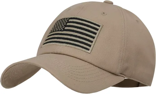 Miniatura 76 de IIN Gorra de béisbol con bandera estadounidense para hombres y mujeres, de perfil bajo, militar, militar, militar, para papá