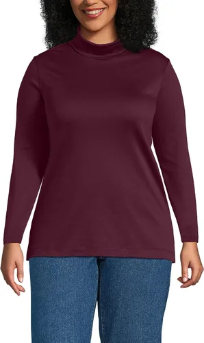 Miniatura 36 de Lands' End Supima - Suéter de cuello alto y mangas largas para mujer