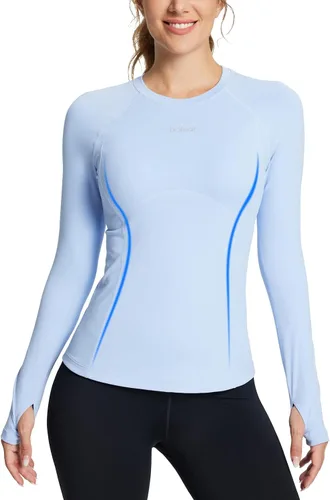 Miniatura 2 de BALEAF Women's Long Sleeve Workout Tops Compression Running Shirts Fitted Athletic Warm Thumbholes Quick Dry Stretch Yoga