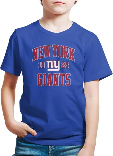 Hybrid Sports NFL - Established - Camiseta de manga corta para niños y niñas con licencia oficial, Gigantes de Nueva York - Azul Real