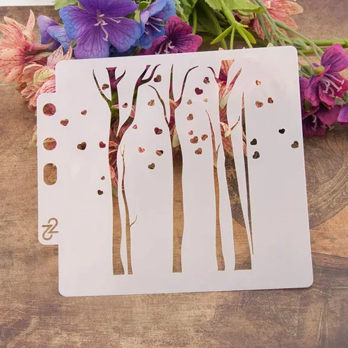 Miniatura 12 de Plantillas de pintura de plástico PET con diseño hueco de copo de nieve, perfectas para diseño textil, decoración de pared, ventana, papel, álbumes