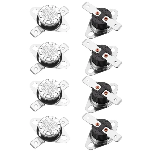 Miniatura 53 de uxcell KSD301 Termostato 32.0 °F/32 ° F 10 A Normalmente Cerrado N.C Ajuste Snap Disc Interruptor de temperatura para microondas, horno, cafeteras 2